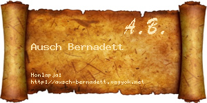 Ausch Bernadett névjegykártya